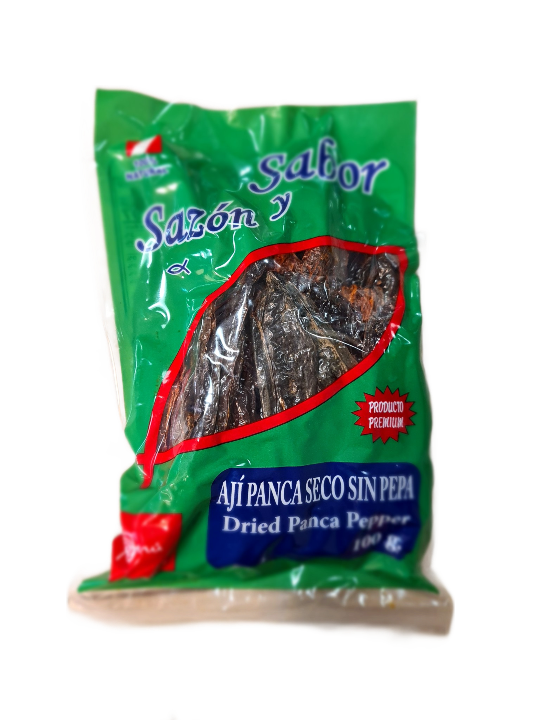 Seedless dried Panca chili - 100 gr - Sabor y Sazón