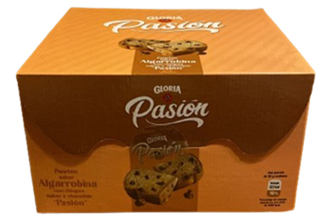 Paneton Cake with rAlgarrobina flavor and chocolate chips - 500 gr - Gloria