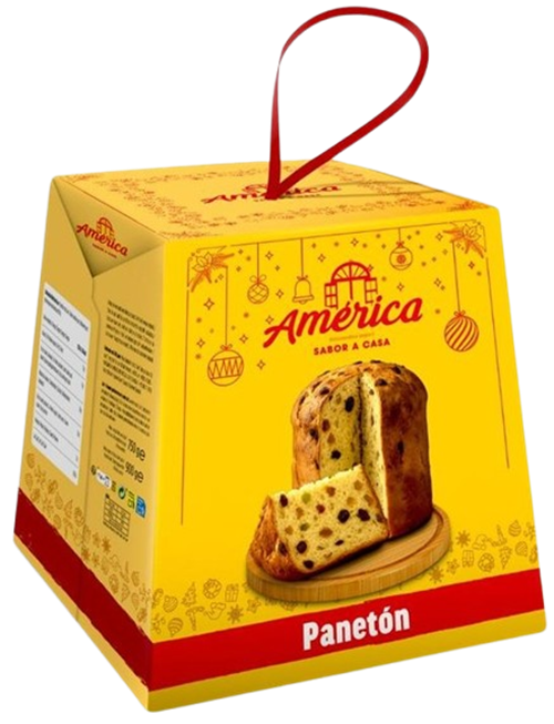 Paneton Cake with raisins and candied fruits box - 900 gr - America