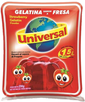 Strawberry gelatine pudding - 250 gr - Universal